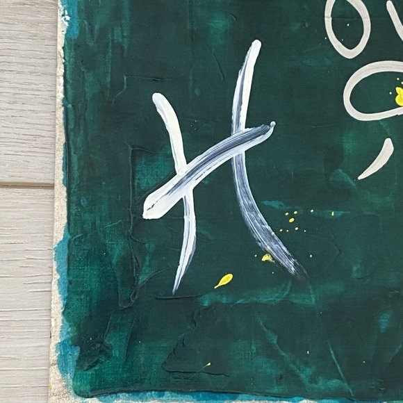 PROCLAMATION Original Wall Art Handmade Mixed Media Asian Fusion Painting 16x20 - Picture 4 of 10